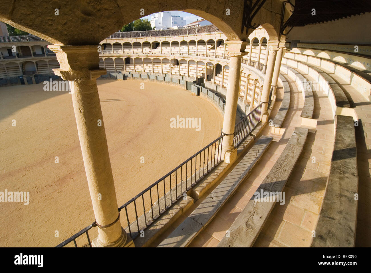 Bull fight arena in Ronda, the oldest one in Spain Stock Photo - Alamy