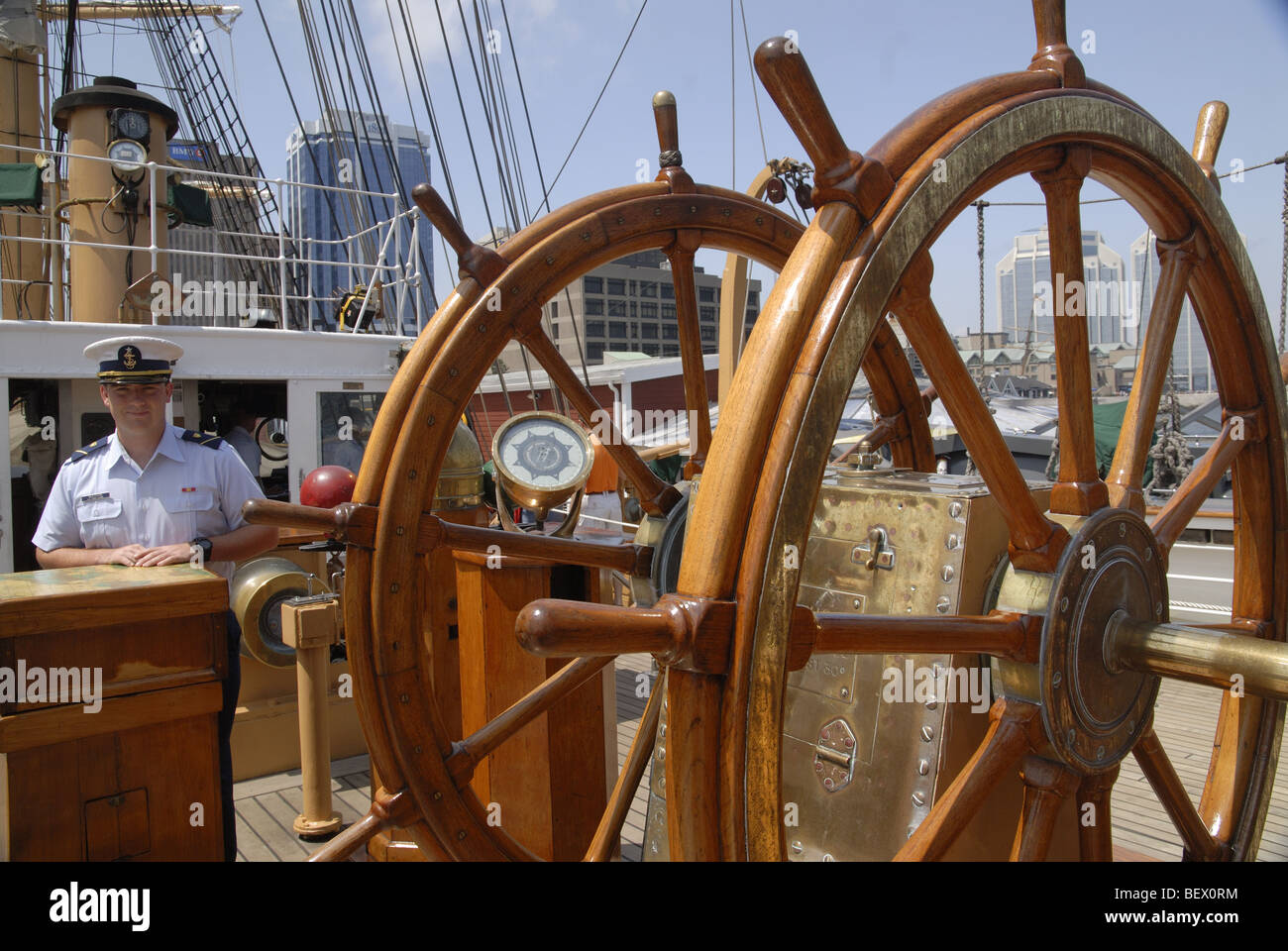 A tall ship moored in Halifax Harbour, Nova Scotia Stock Photo Alamy