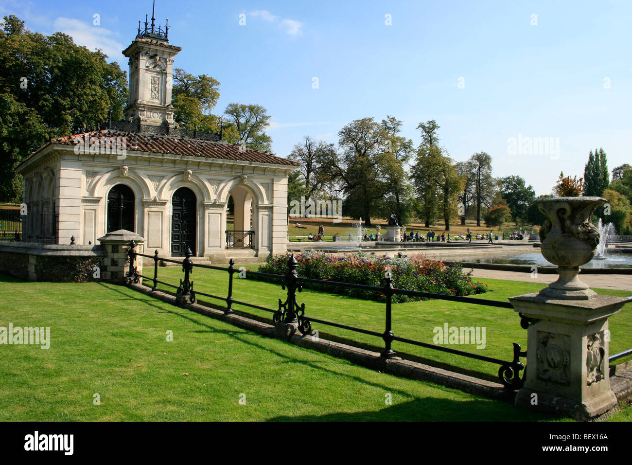 The Italian Gardens in Kensington Gardens, London Stock Photo