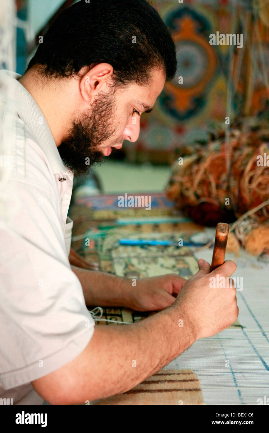 A carpet factory in Cairo, Egypt Stock Photo Alamy