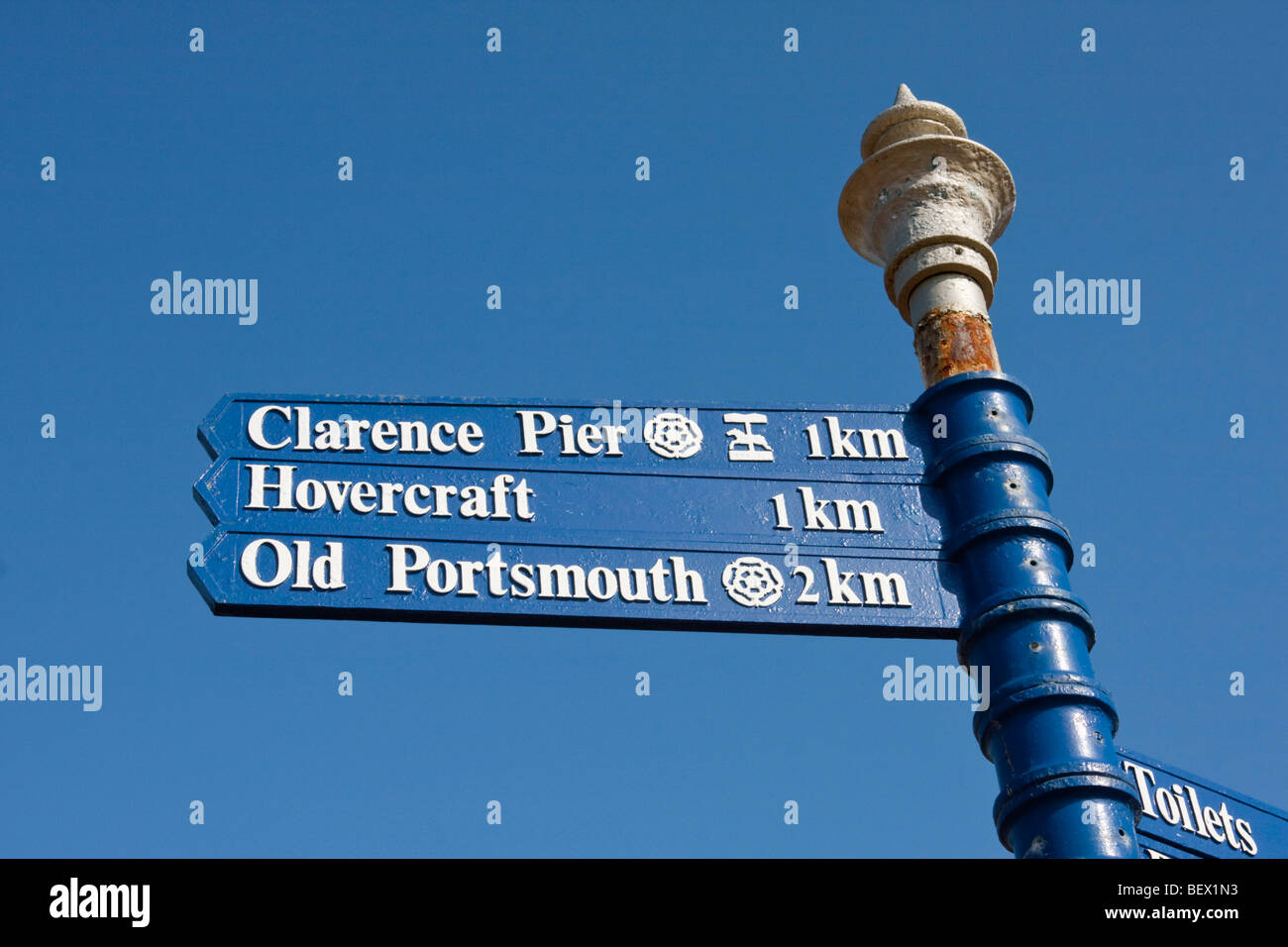 Directions sign in Portsmouth & Southsea, England UK Stock Photo Alamy