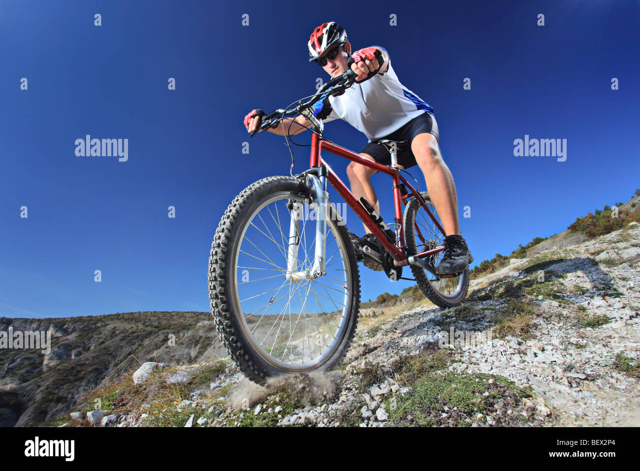 riding bike downhill