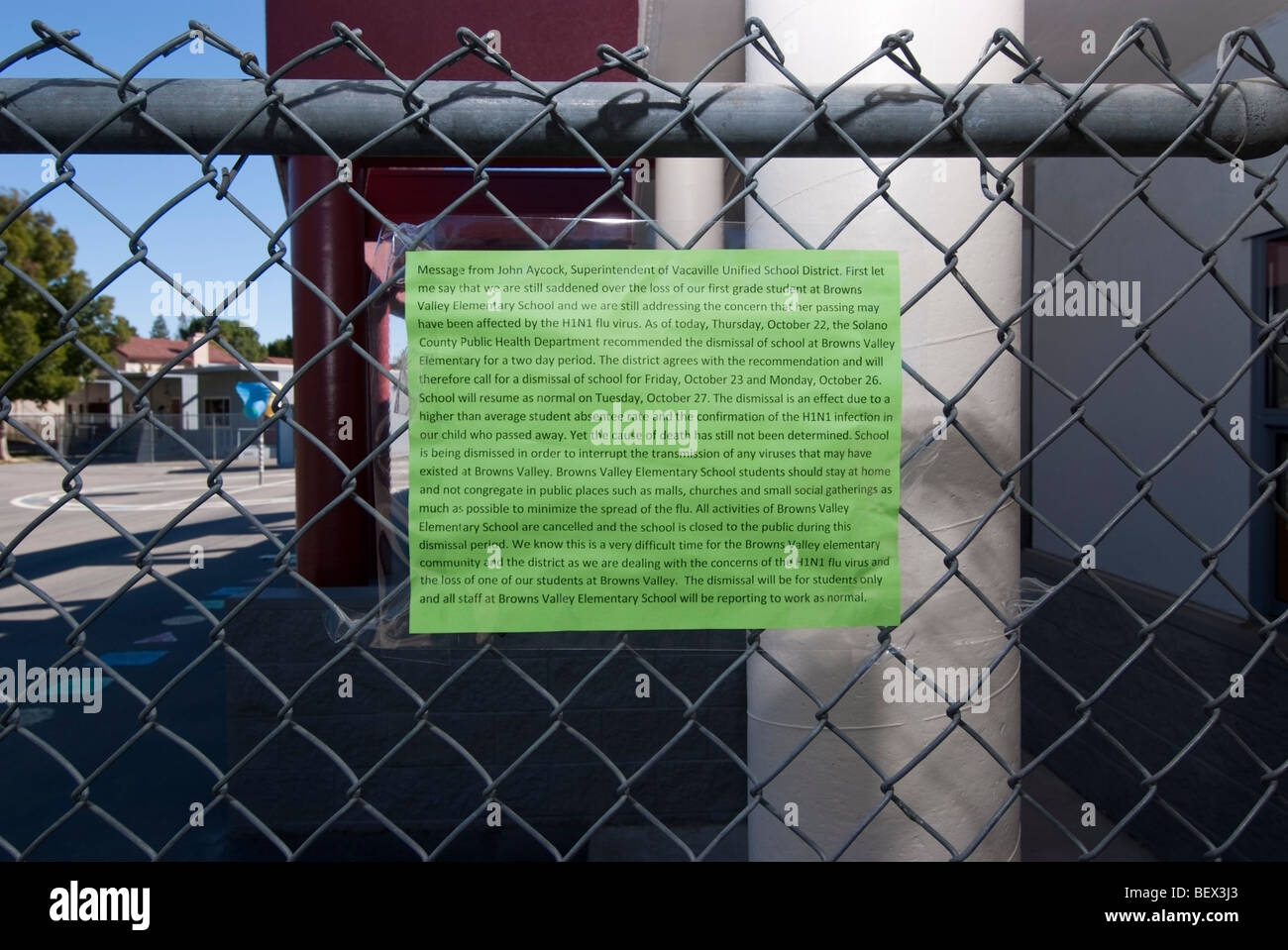 Browns Valley Elementary School Closed after a 6 yearold 1st grade