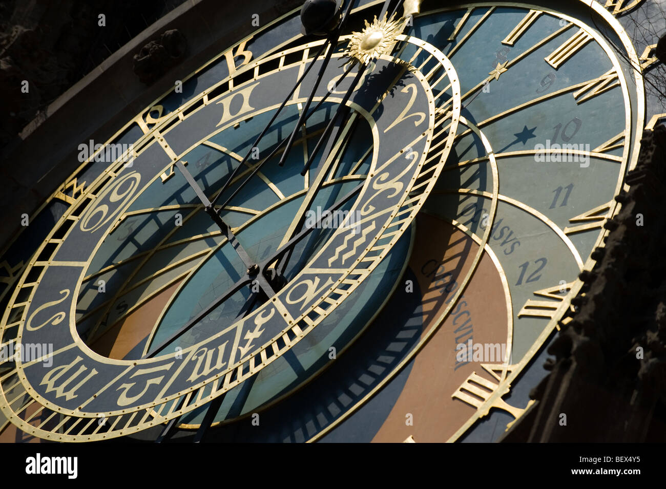 Astronomical clock in Prague Stock Photo
