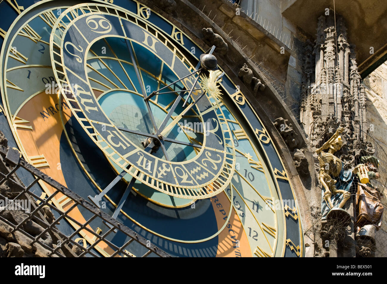 Astronomical clock in Prague Stock Photo