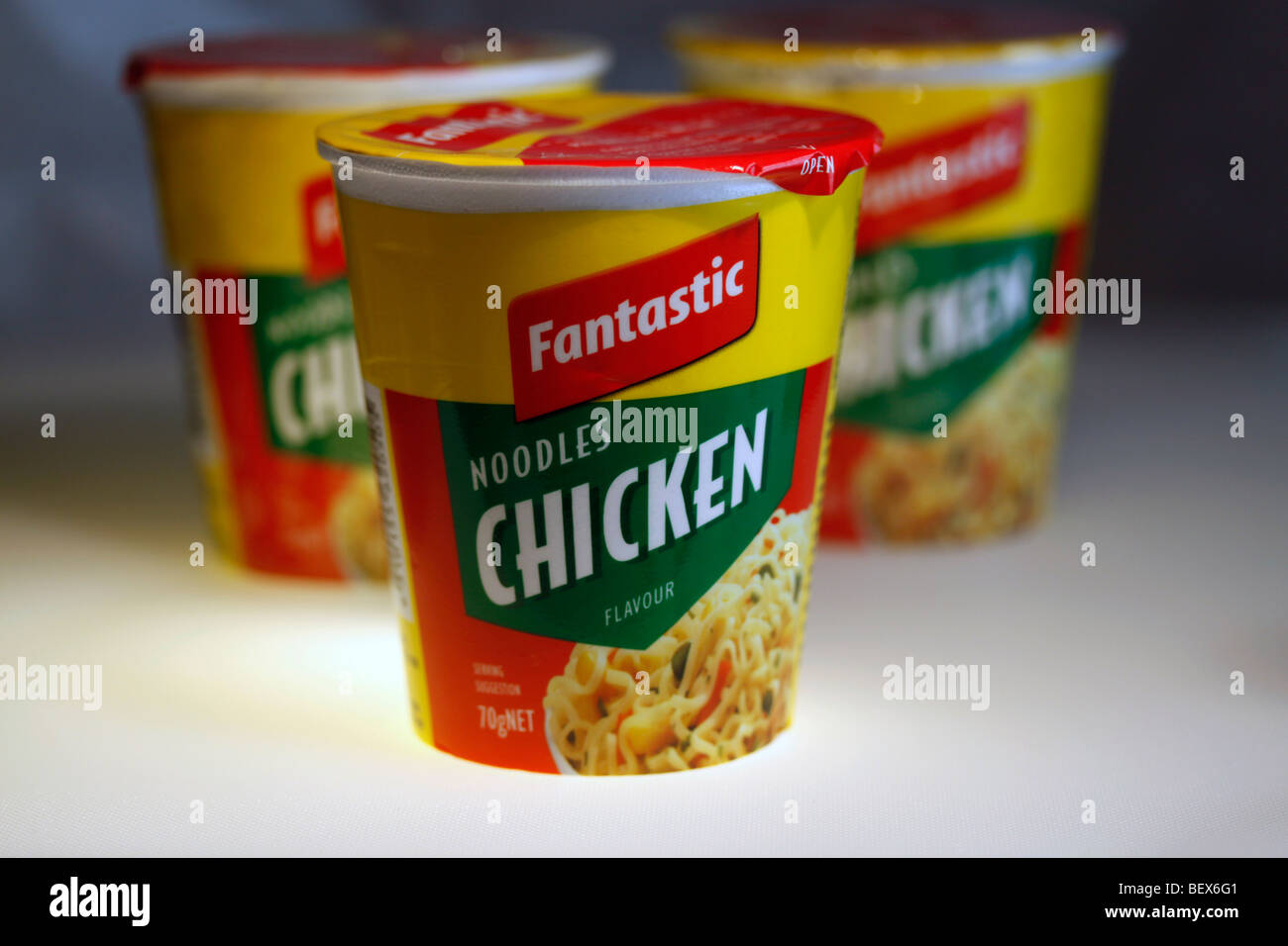 Instant Pot noodles chicken flavour Stock Photo - Alamy