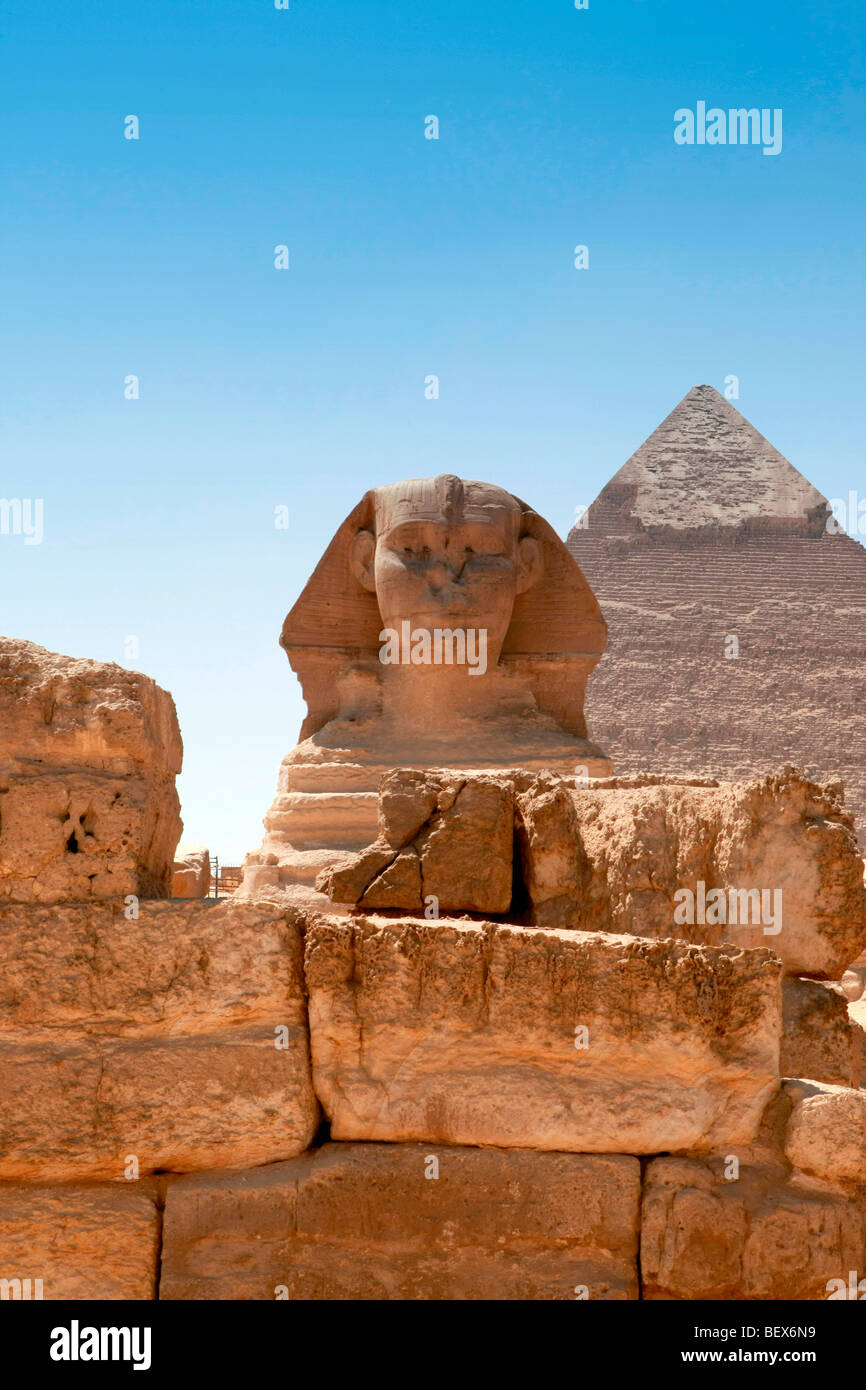 The Sphinx at Giza, near Cairo. Stock Photo