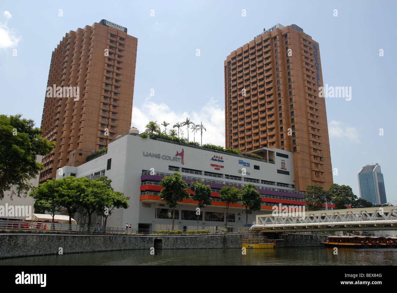 Liang Court and Novotel, Clarke Quay, Singapore Stock Photo