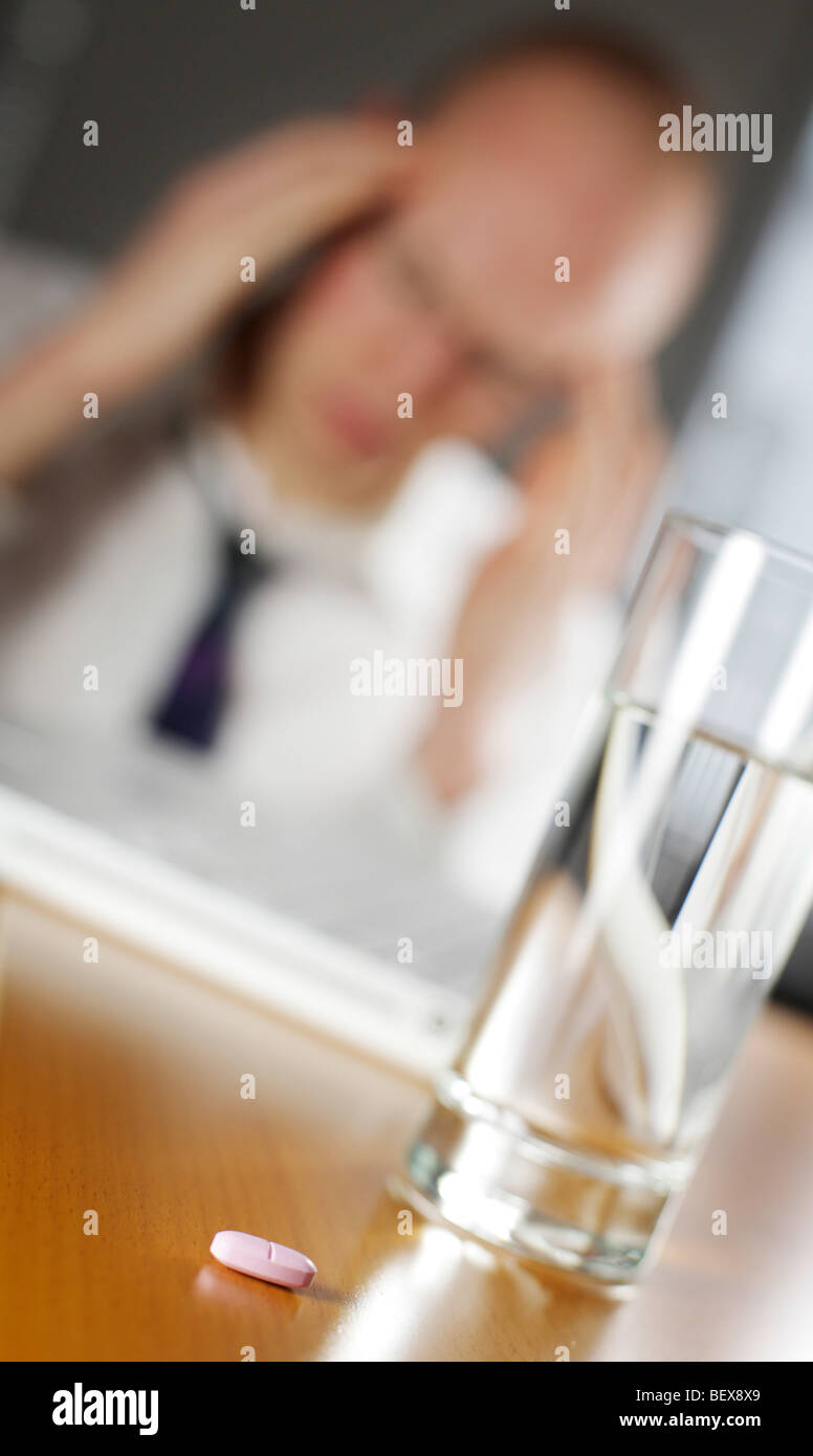 Drug abuse at work . Stock Photo
