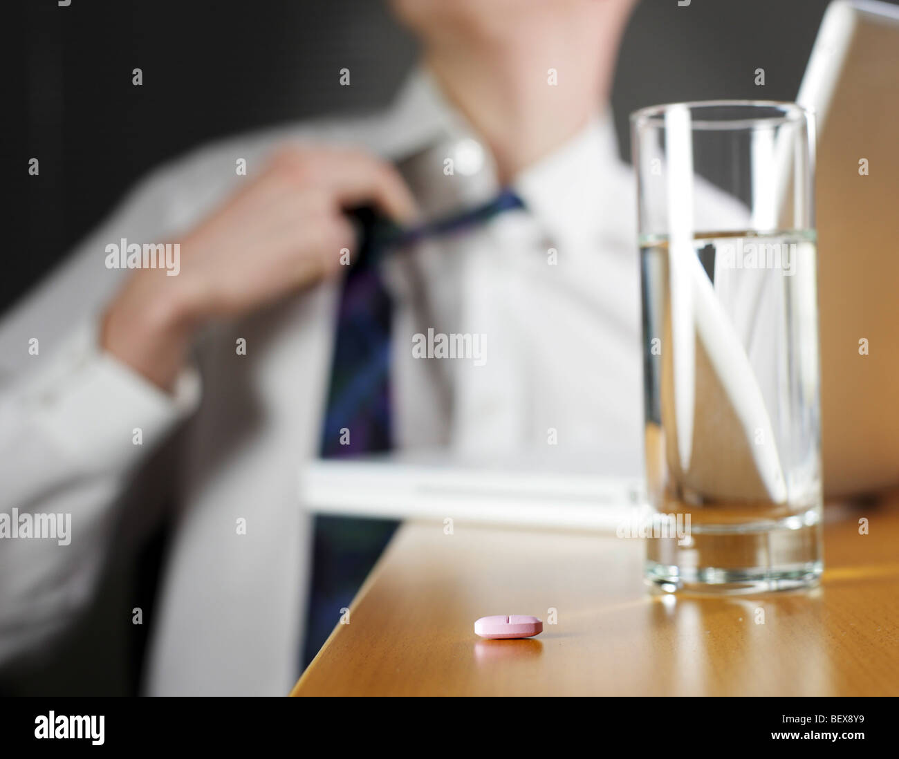 Drug abuse at work . Stock Photo