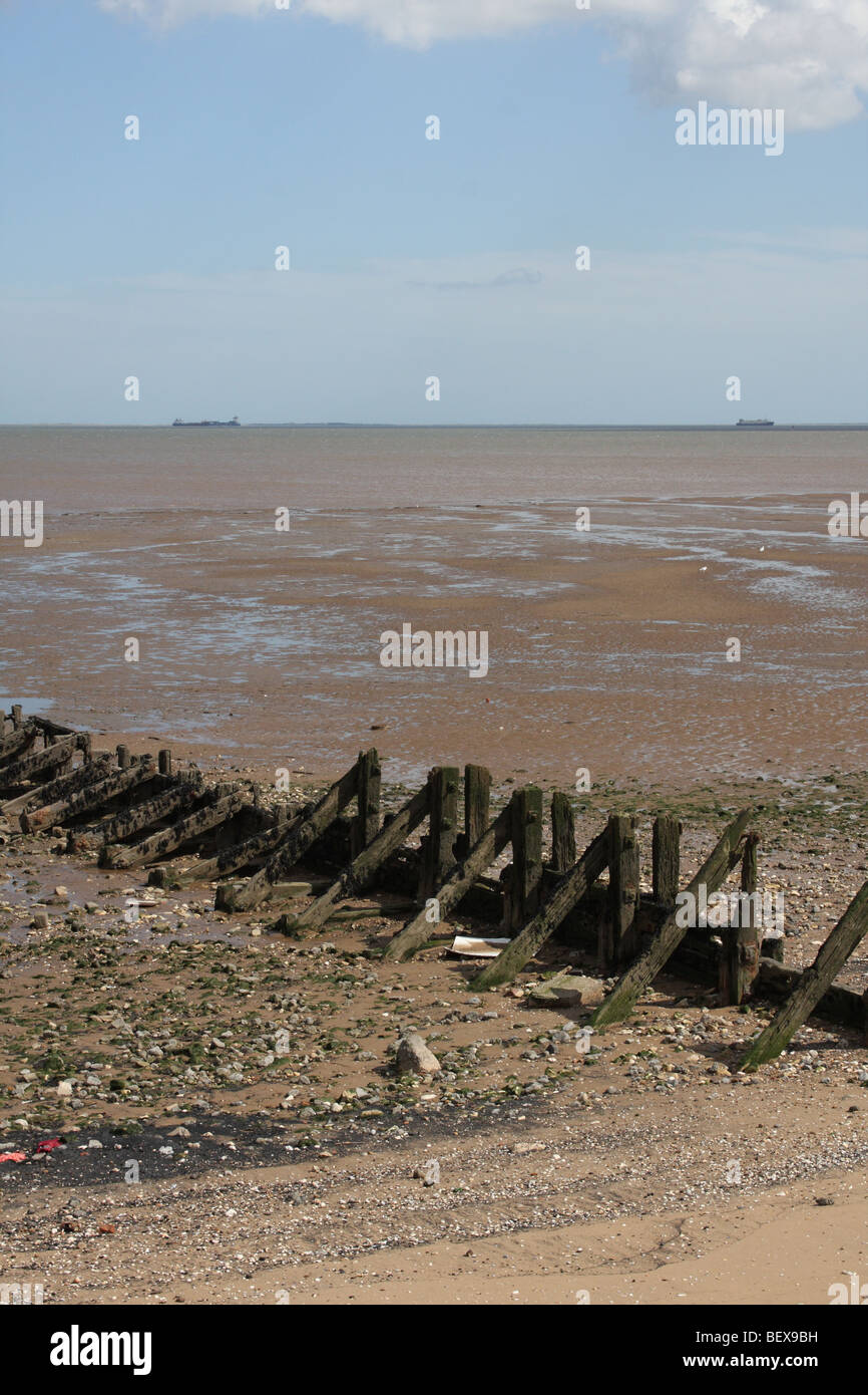 The Humber Estuary at low tide. Humberside, England, U.K. Stock Photo