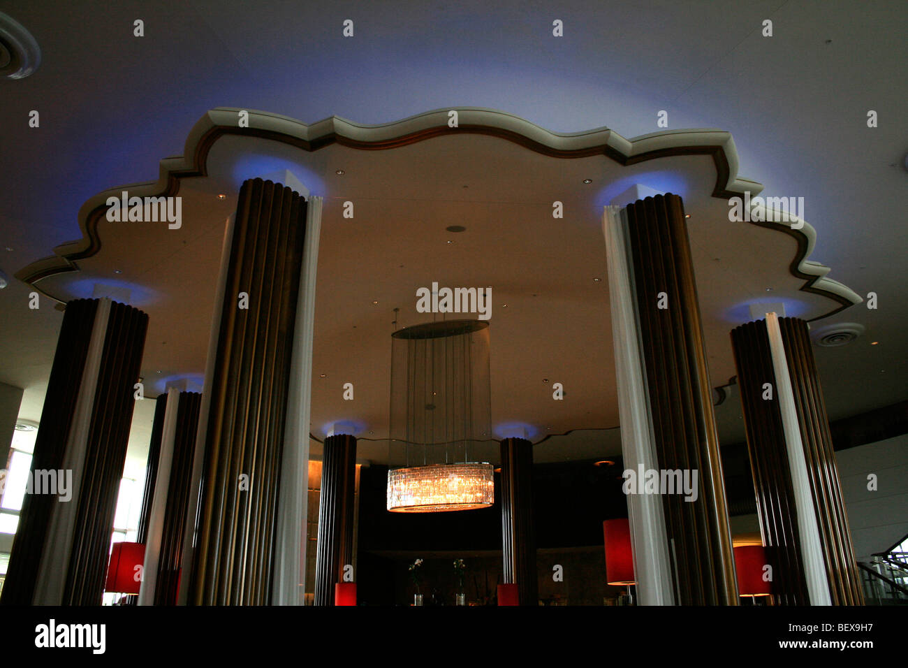 Pillars at the Eden Roc Hotel, Miami beach, Miami Florida USA Stock Photo