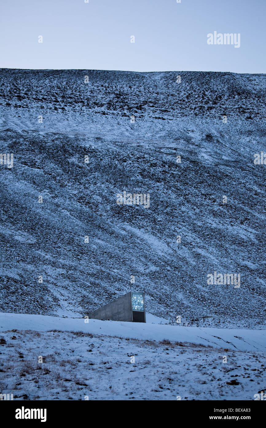 The Global Seed Vault, in Longyearbyen, Spitsbergen, in Svalbard, Norway, a global repository for seeds from around the world Stock Photo