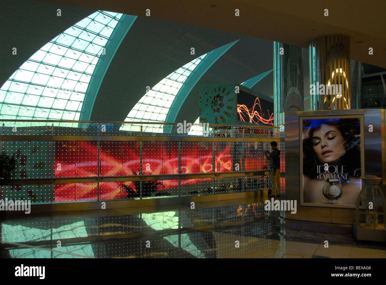 Interior of Dubai international airport Stock Photo