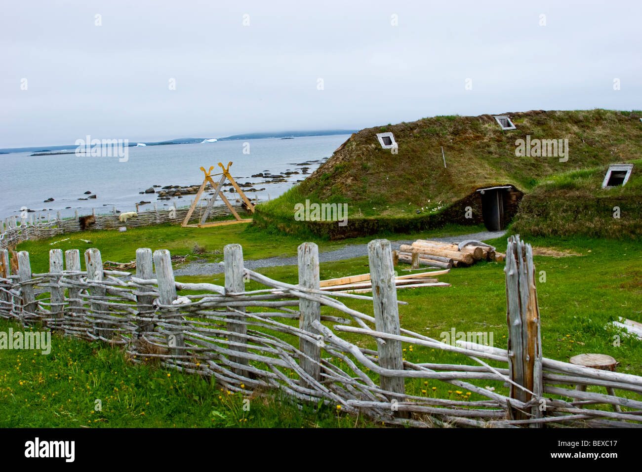 L Anse Aux Meadows Griquet Newfoundland Canada Viking Settlement Stock Photo Alamy