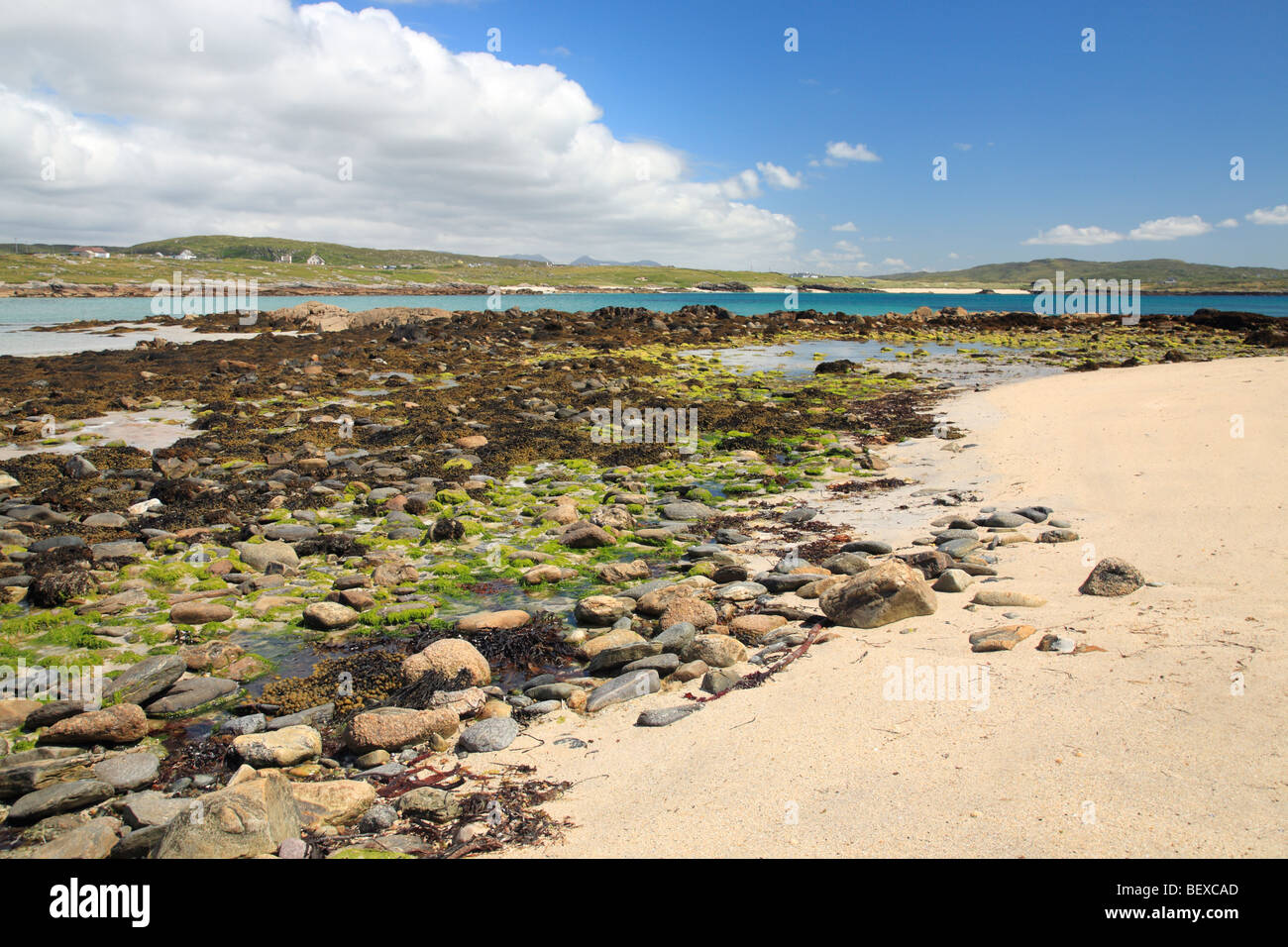 a beach on Omey Island, Connemara, Ireland Stock Photo