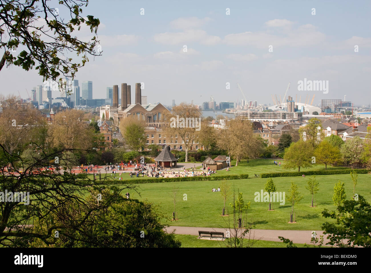 View from Greenwich Park, London UK. Stock Photo