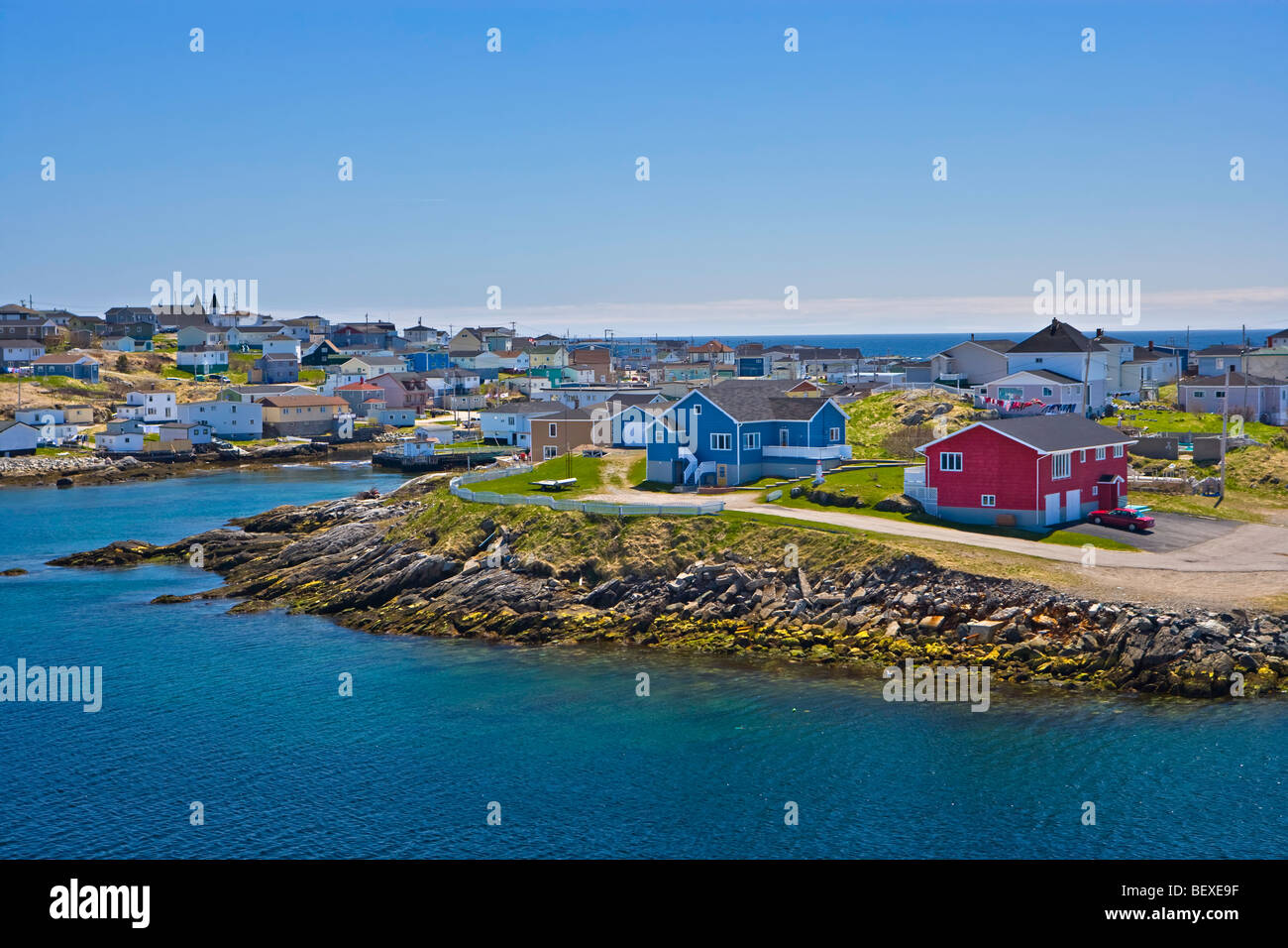 Port aux Basques as seen from the Marine Atlantic ferry the M/V Caribou as  it arrives in Newfoundland, Canada Stock Photo - Alamy