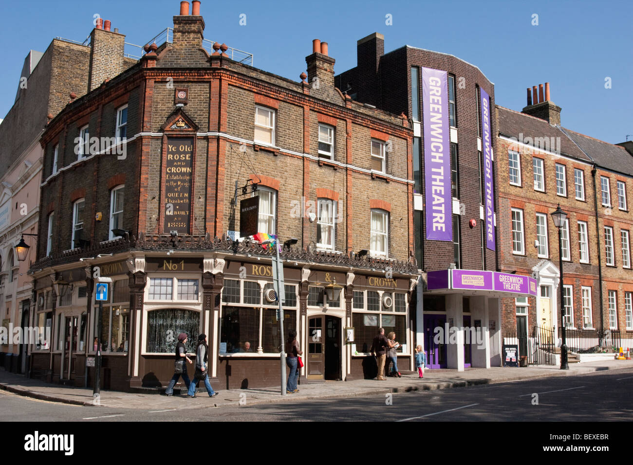 Greenwich Theatre facade on Croom's Hill, UK Stock Photo Alamy