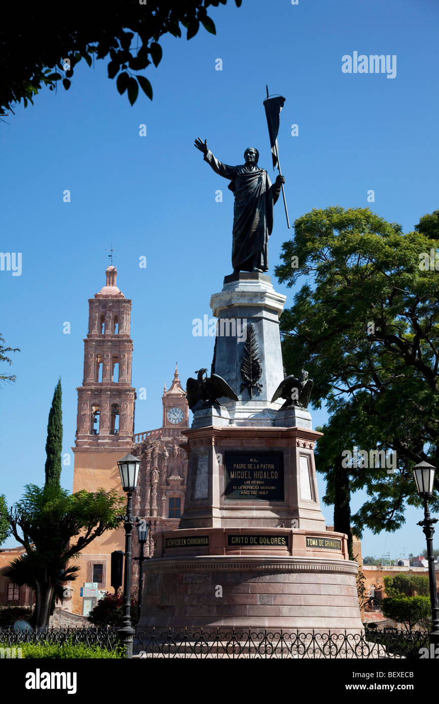 Father Miguel Hidalgo, statue, Dolores Hidalgo, Guanajuato, Mexico Stock Photo