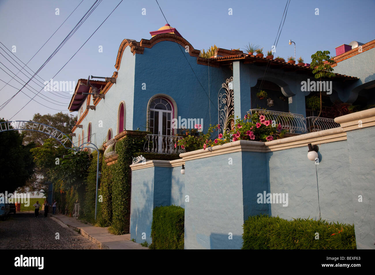 La Nueva Posada, Hotel, Ajijic, Lake Chapala, Jalisco, Mexico Stock