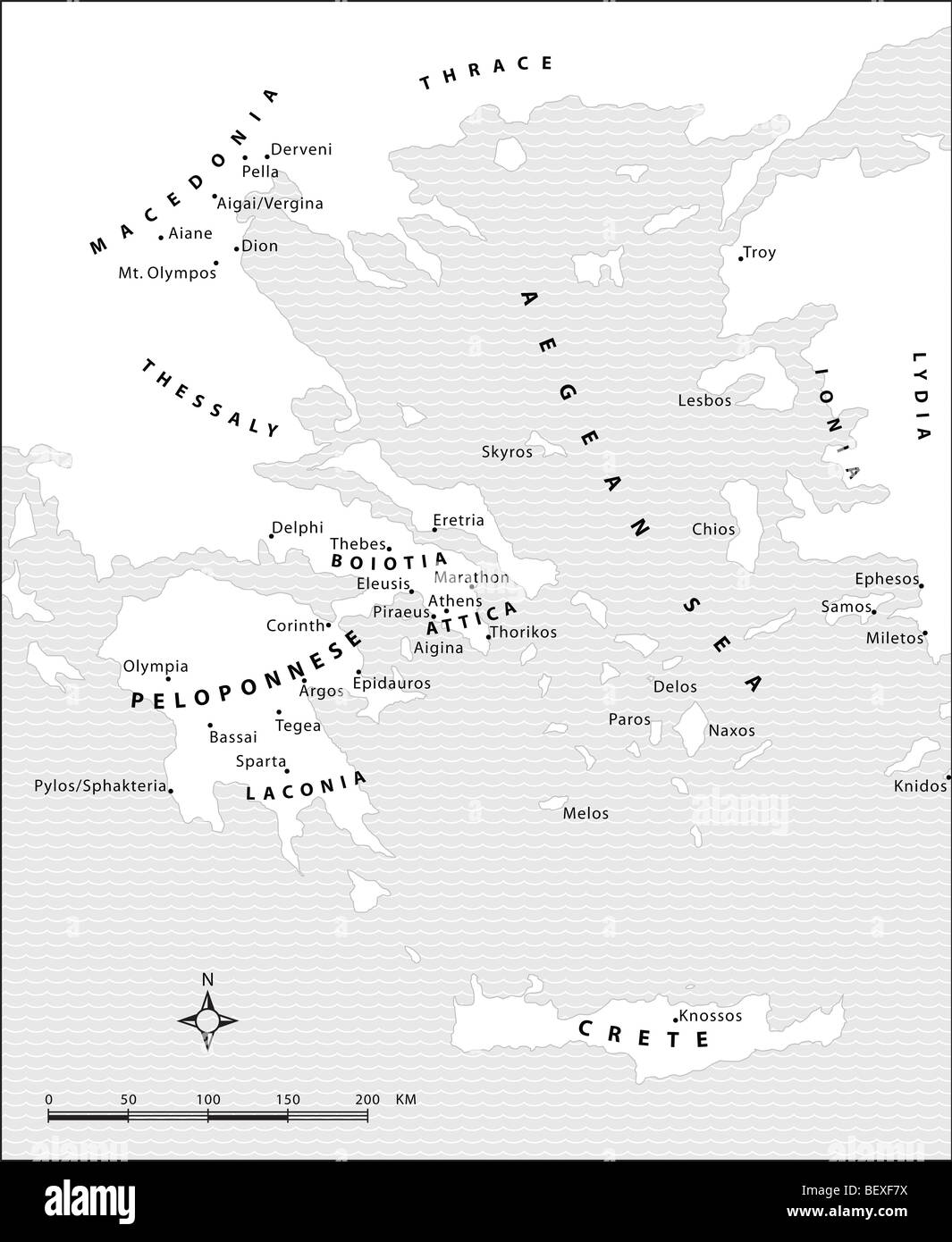 Ancient greece map hi-res stock photography and images - Alamy