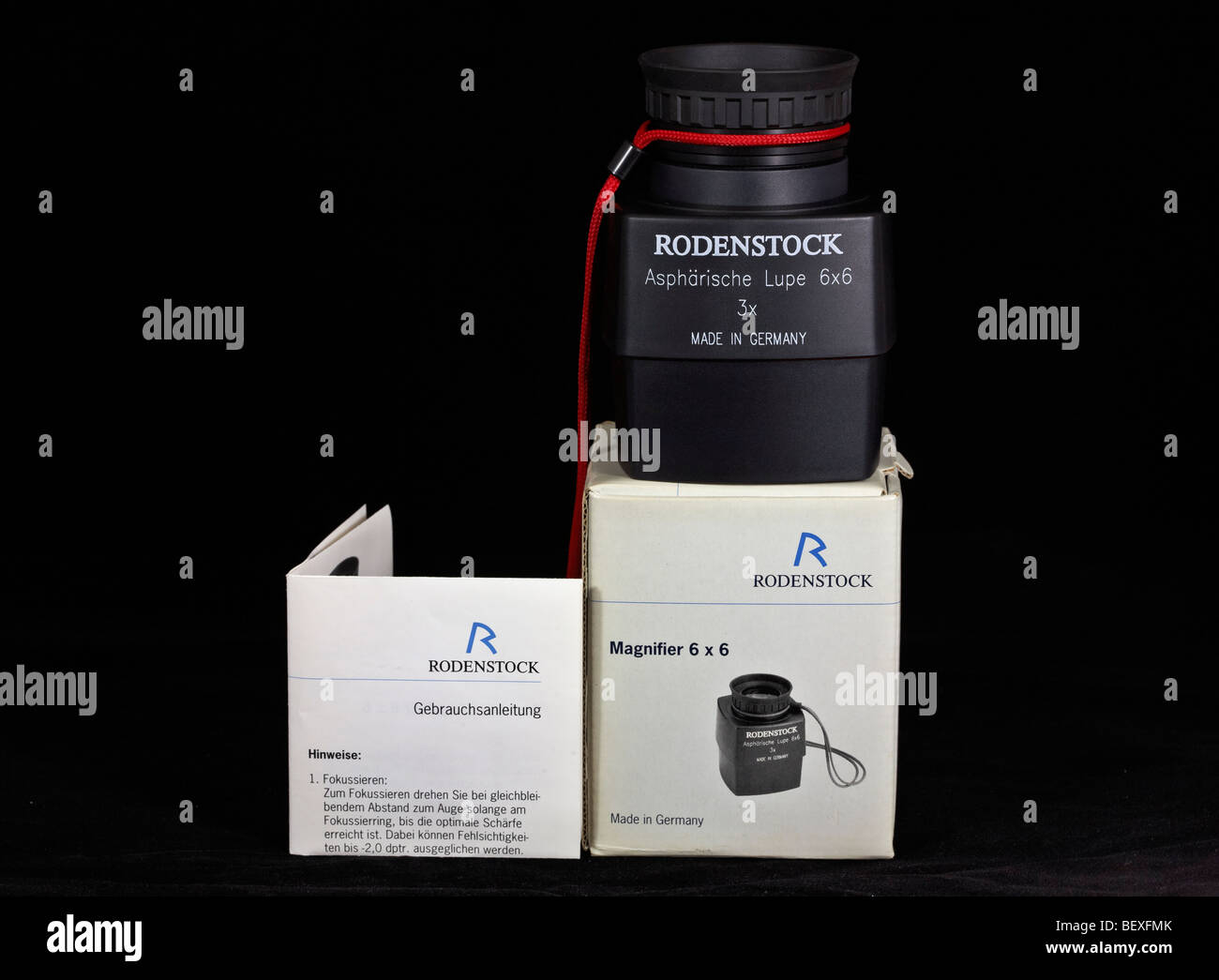 Loupe magnifier. Rodenstock high quality 6x6 magnifying Loupe for photo