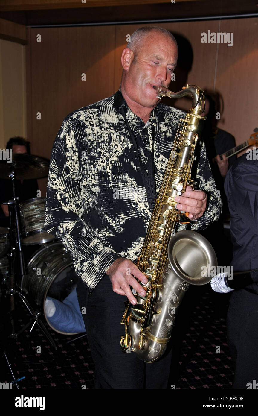 Man playing saxophone, Bracknell, Berkshire, England, United Kingdom Stock Photo