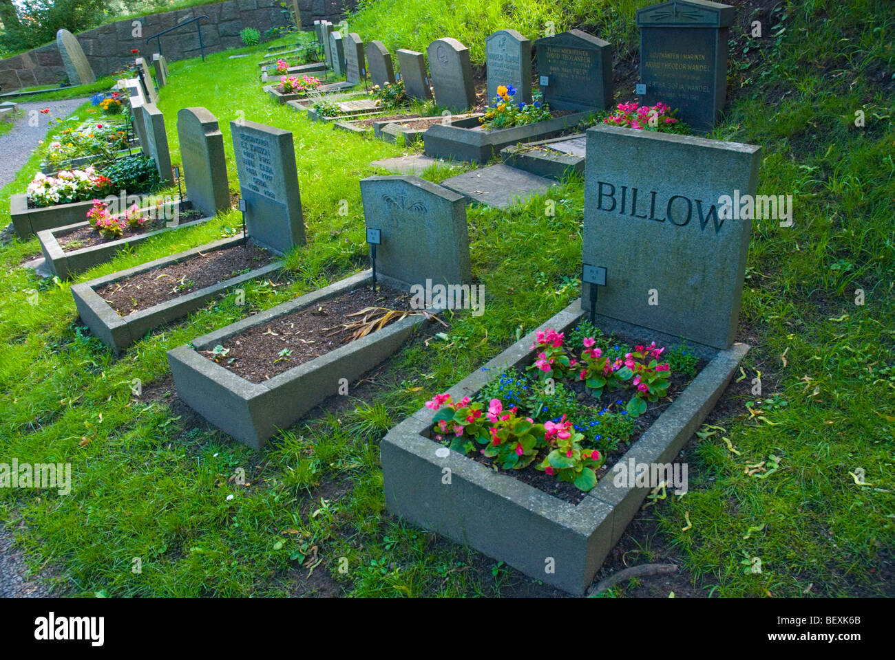 Galärkyrkogården the cemetery in Djurgården Stockholm Sweden Europe Stock Photo