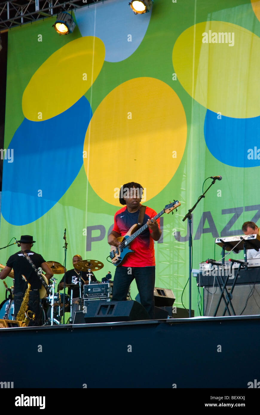 Victor Wooten performing at Pori Jazz Festival 2009 Finland Europe Stock Photo