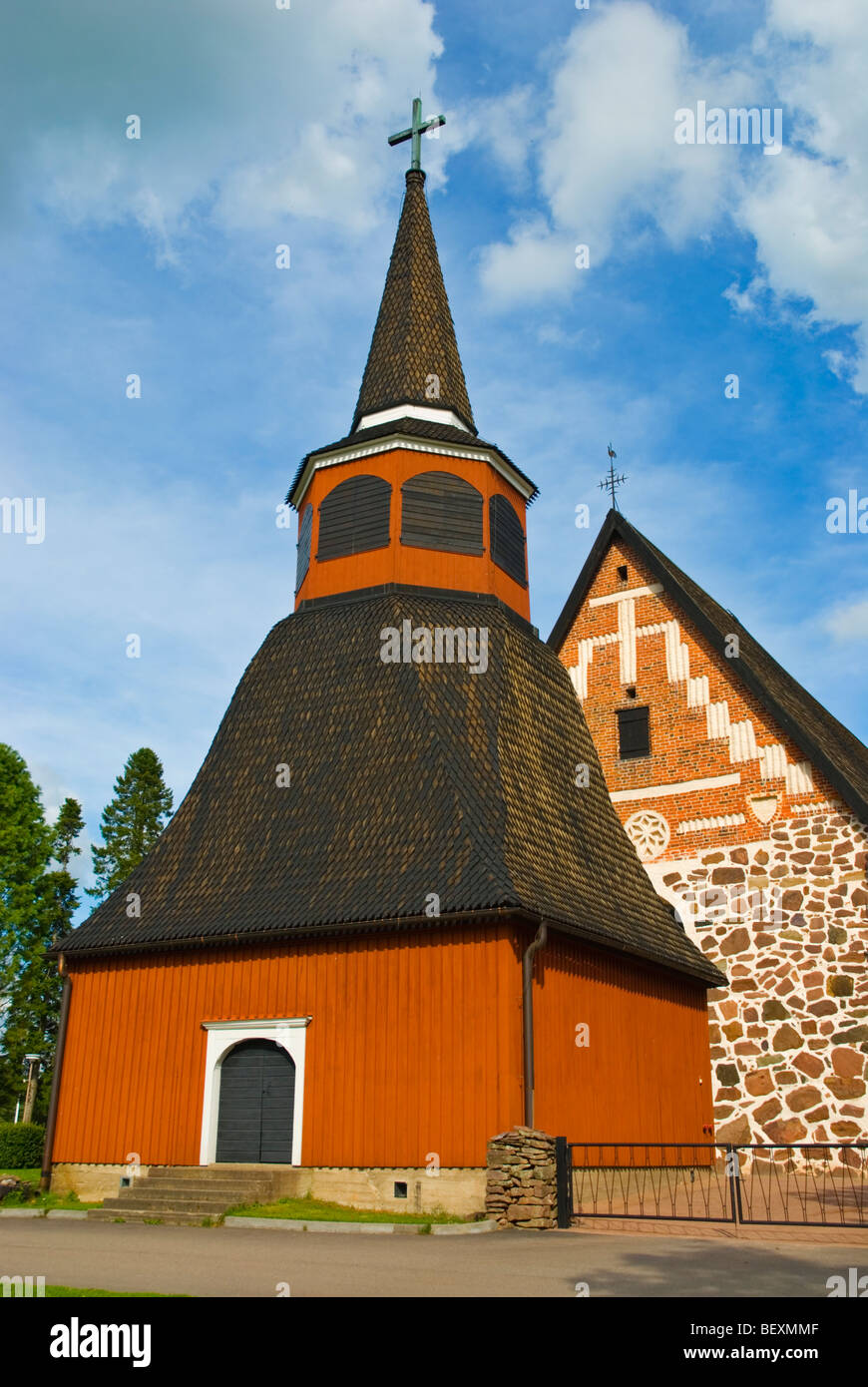 Medieval church in Ulvila Satakunta country Finland Stock Photo