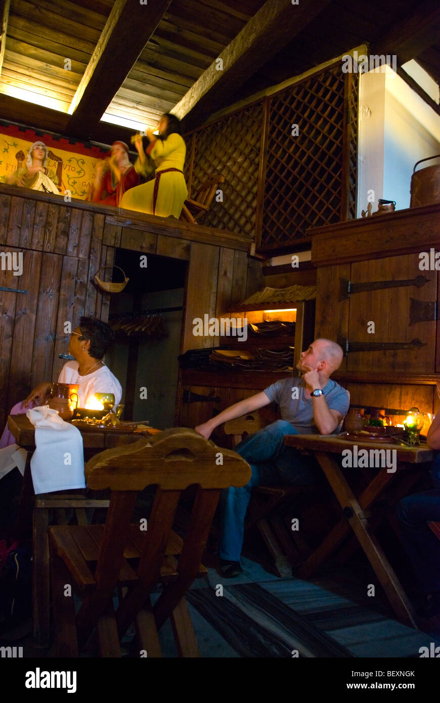 Olde Hansa medieval restaurant interior old town Tallinn Estonia Europe ...