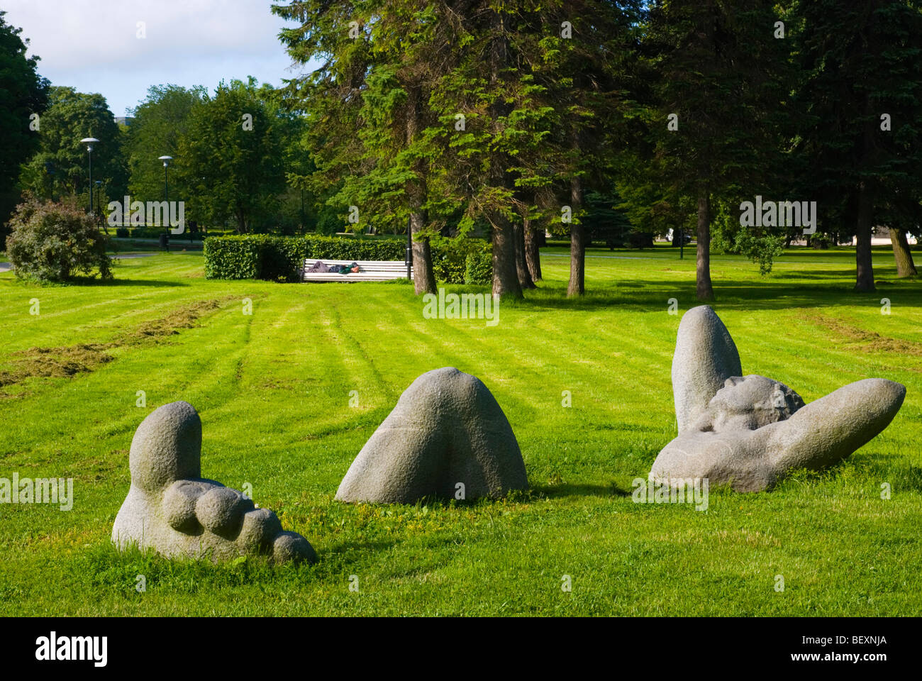 Puhkaja statue Toompark park in central Tallinn Estonia Europe Stock Photo