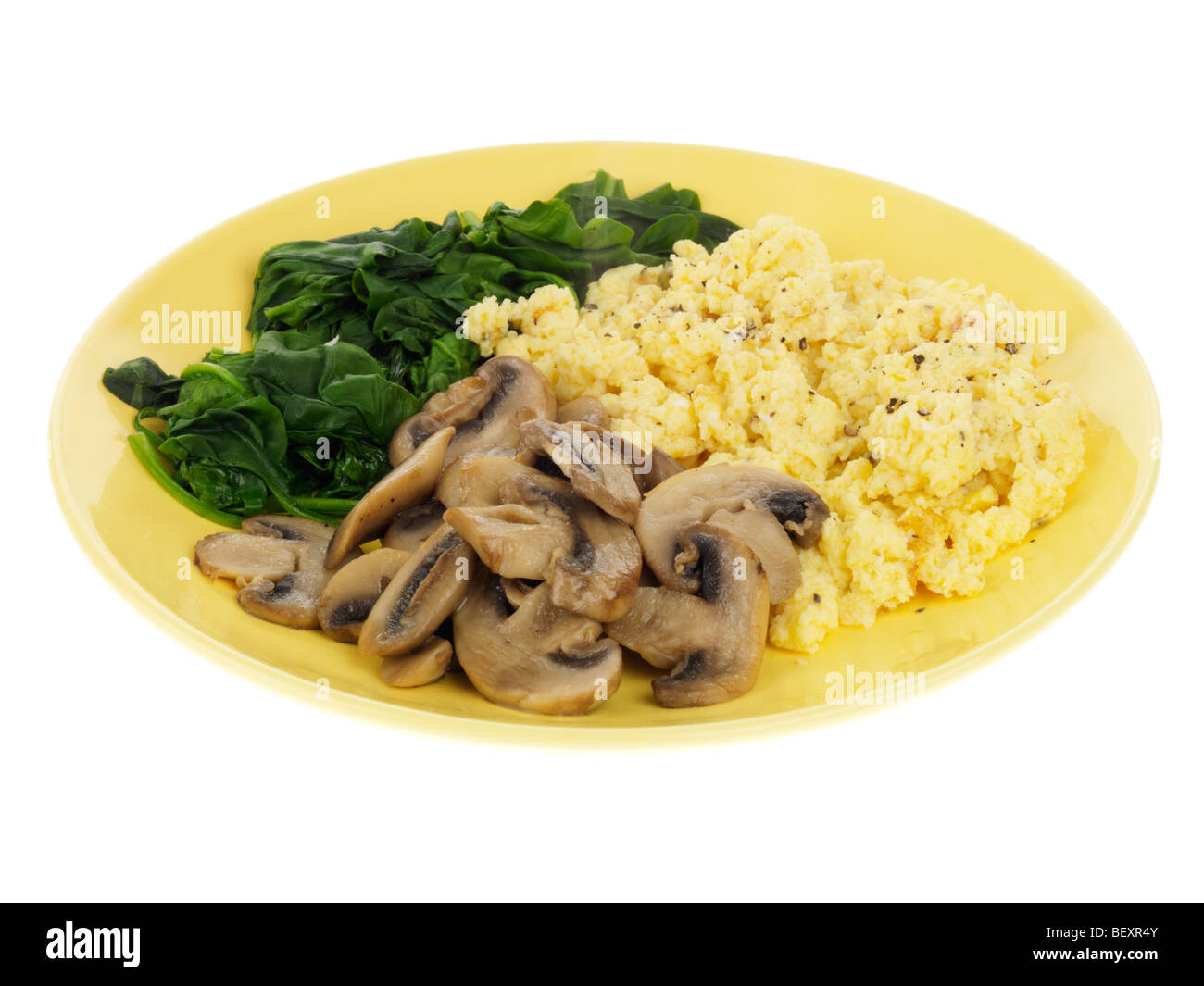 Scrambled Egg With Mushrooms And Spinach Stock Photo Alamy Scrambled Egg With Mushrooms And Spinach Stock Photo Alamy