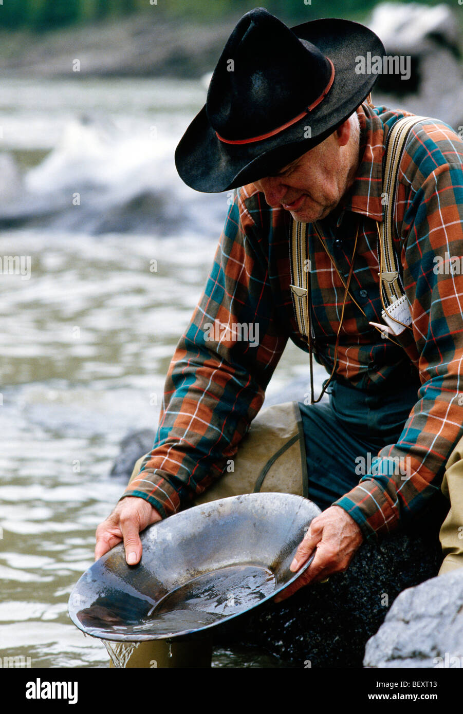 Panning for Gold Stock Photo Alamy