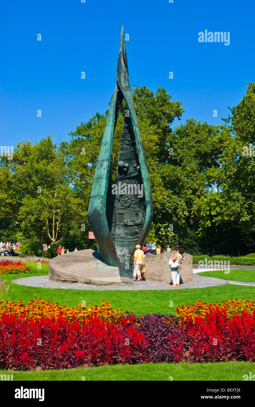 Centennial memorial at Margaret Island in Budapest Hungary Europe Stock