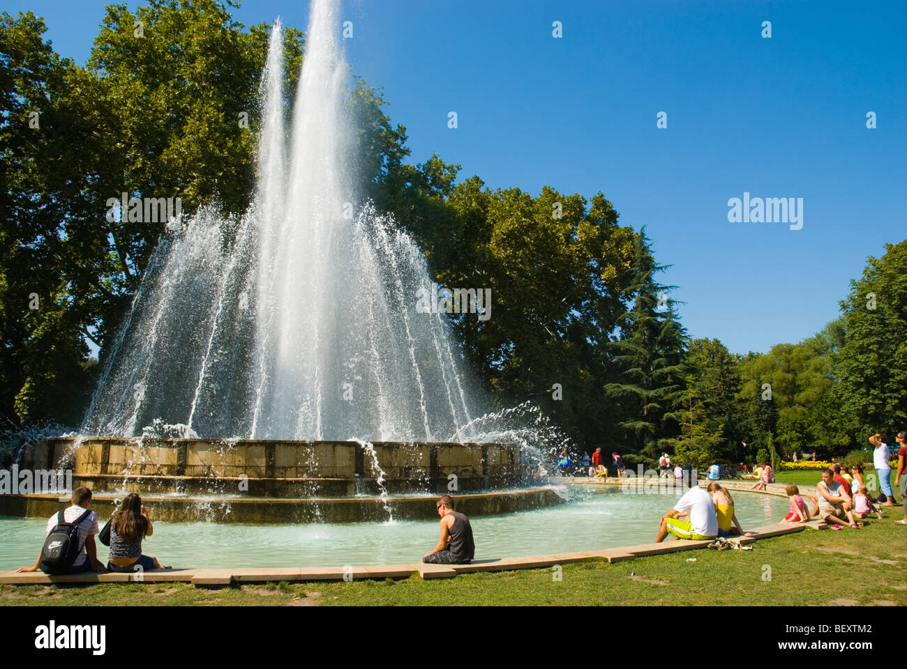 Fountain at Margaret Island in Budapest Hungary Europe Stock Photo Alamy