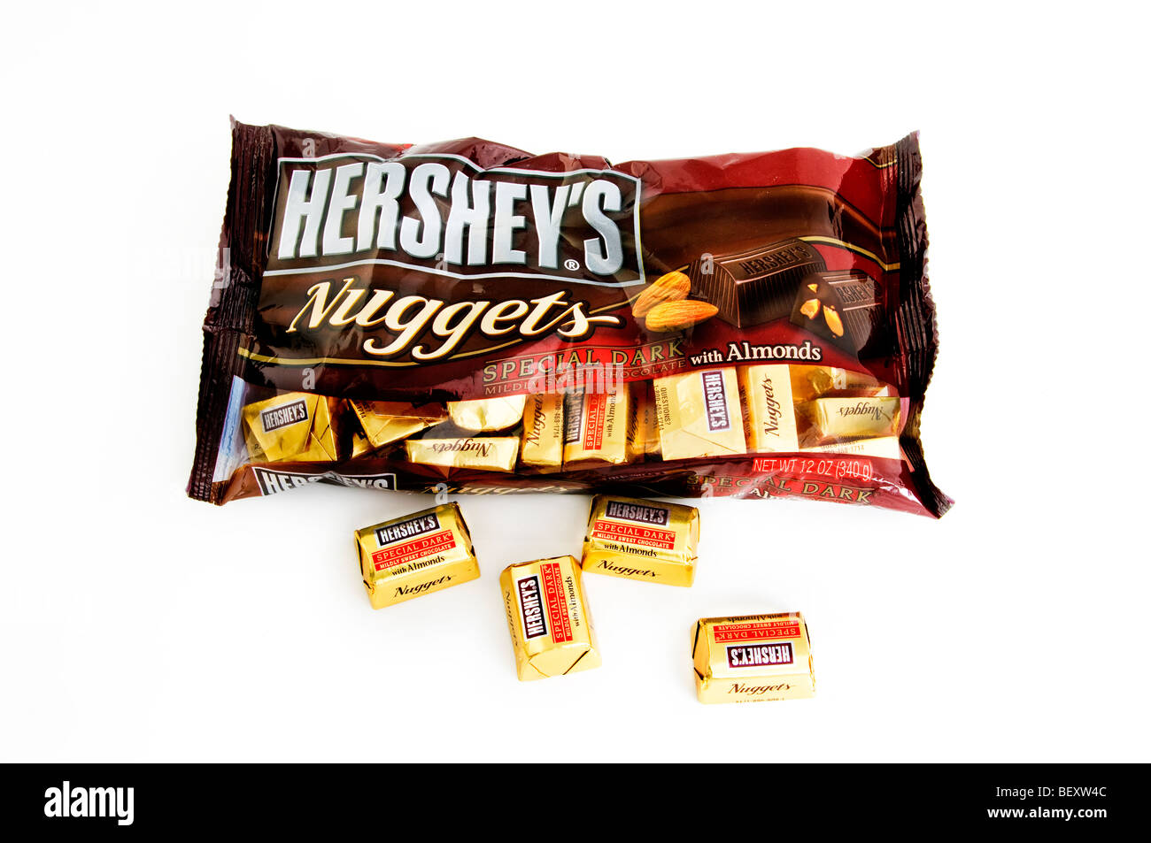 Hershey  Nuggets  with cut out background photographed in photographic studio, Reading, UK Stock Photo