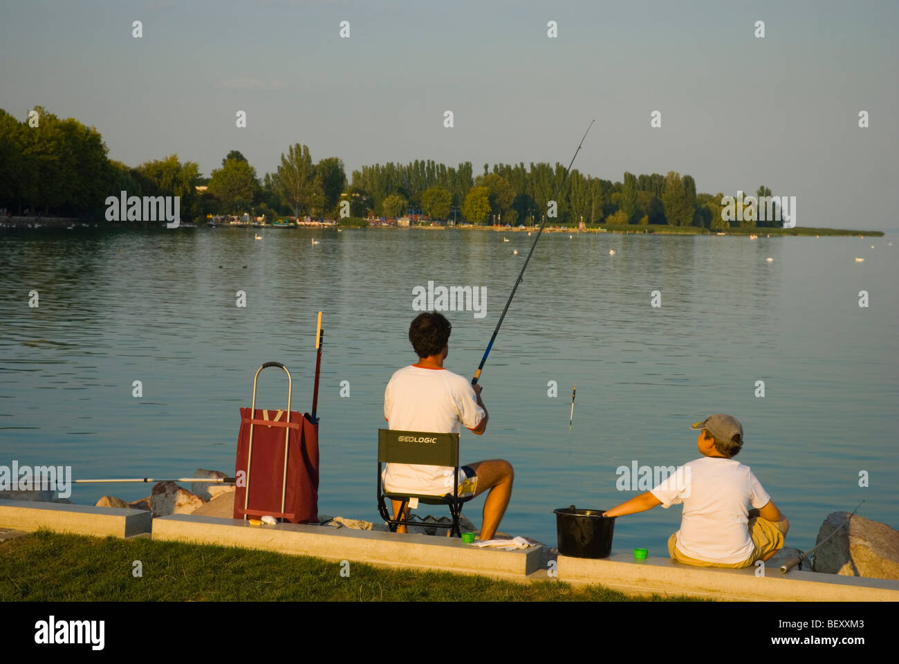Balaton Lake Summer Fishing Stock Photos & Balaton Lake Summer ...