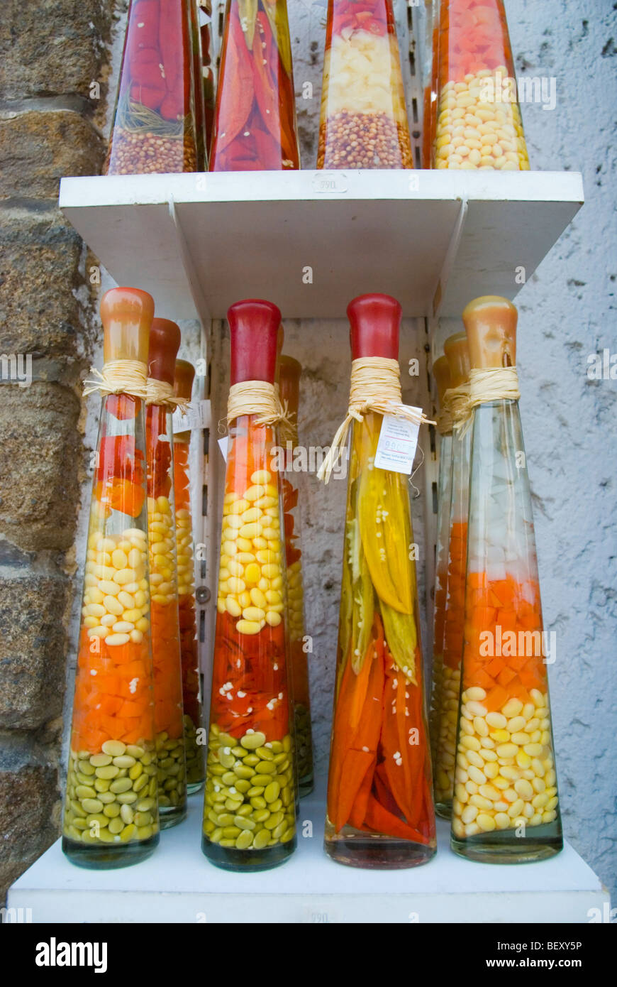 Souvenir bottles Tihany Hungary Europe Stock Photo Alamy