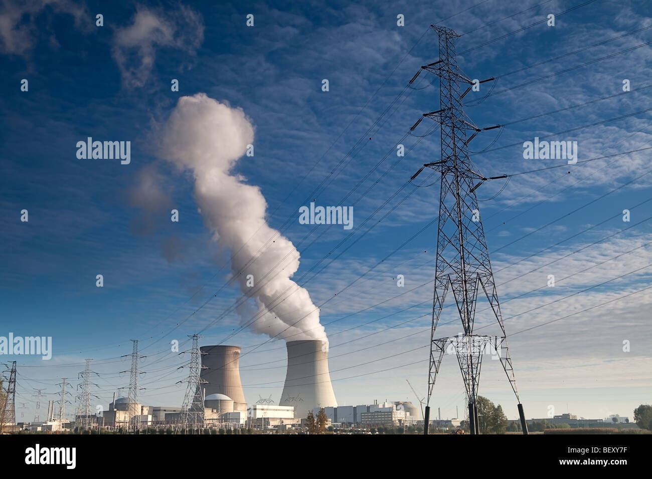 cooling towers of a nuclear power plant Stock Photo - Alamy