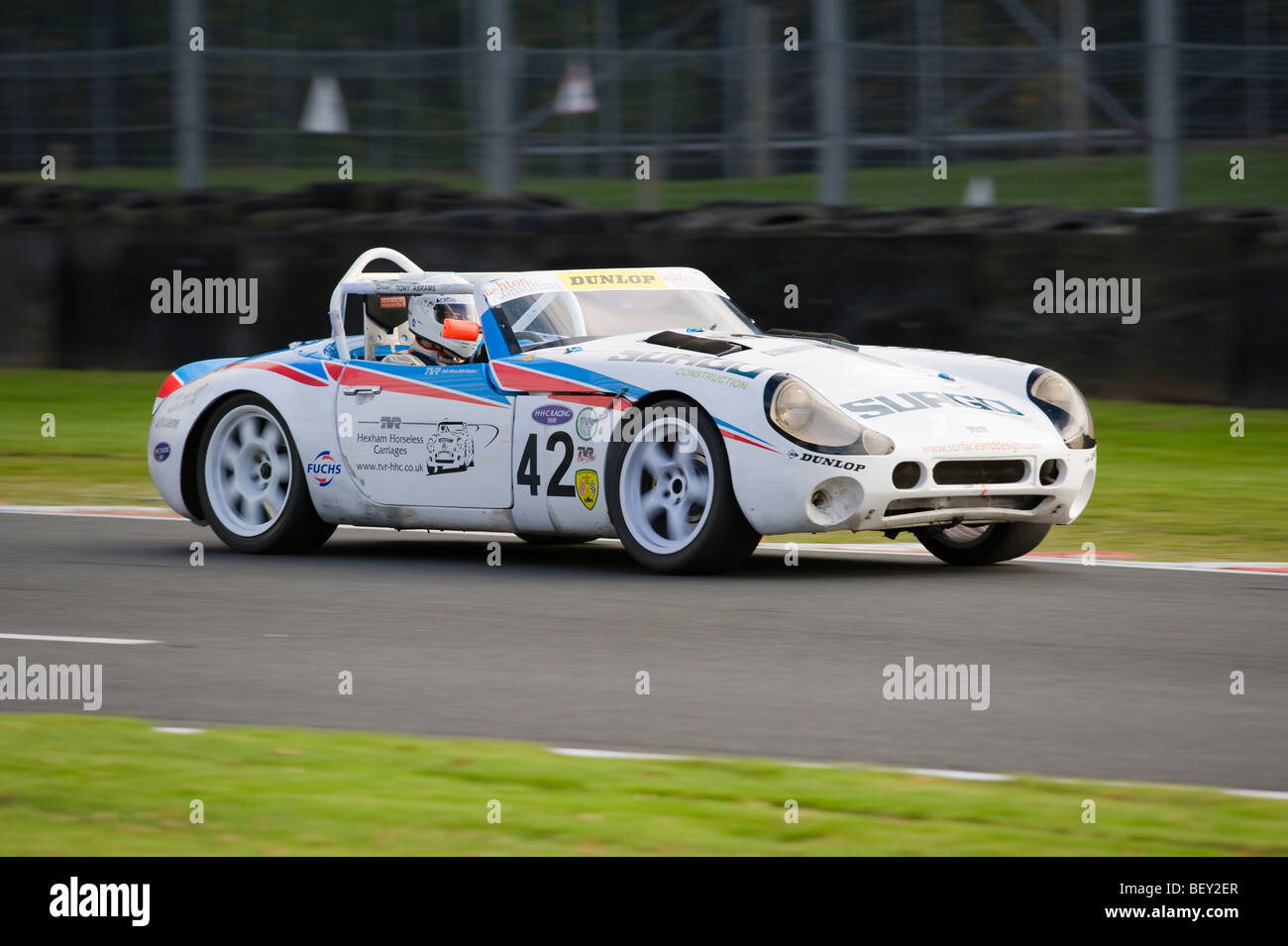 TVR Tuscan Sports Racing Car on The Avenue at Oulton Park Motor Race Circuit Cheshire England United Kingdom UK Stock Photo