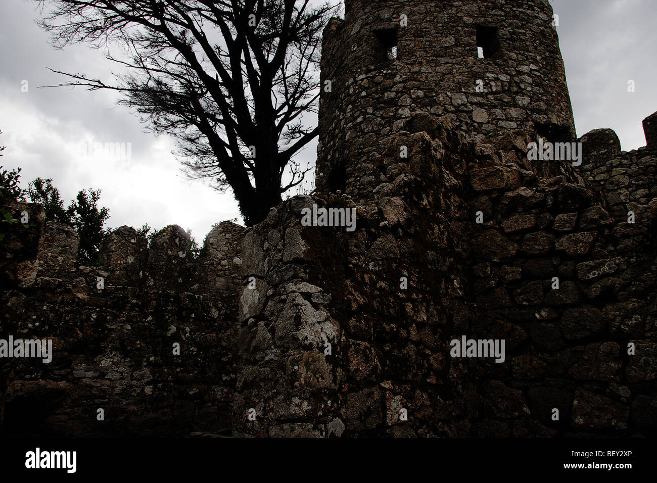 Atmosphere of the Castelo dos Mouros, (Castle of the Moors), Sintra, Portugal Stock Photo