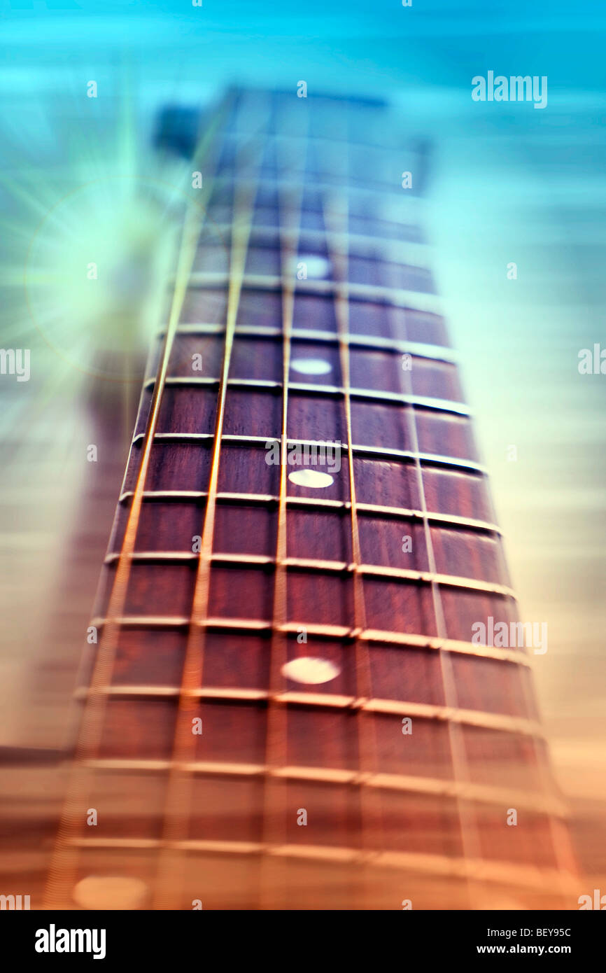 Acoustic Guitar Neck Stock Photo Alamy
