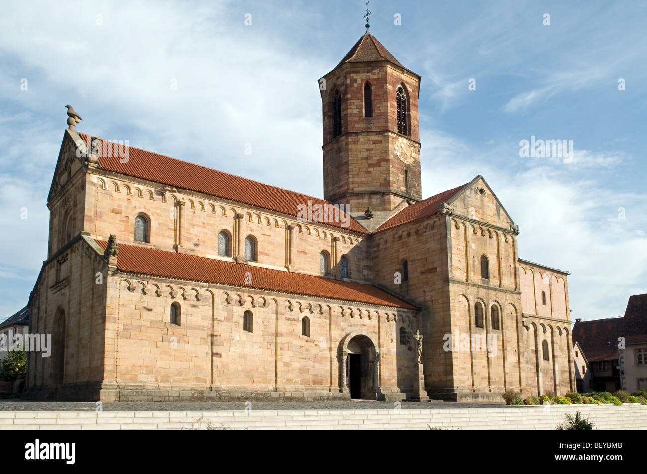 the church of saints Peter and Paul in Rosheim - Alsace - France Stock Photo