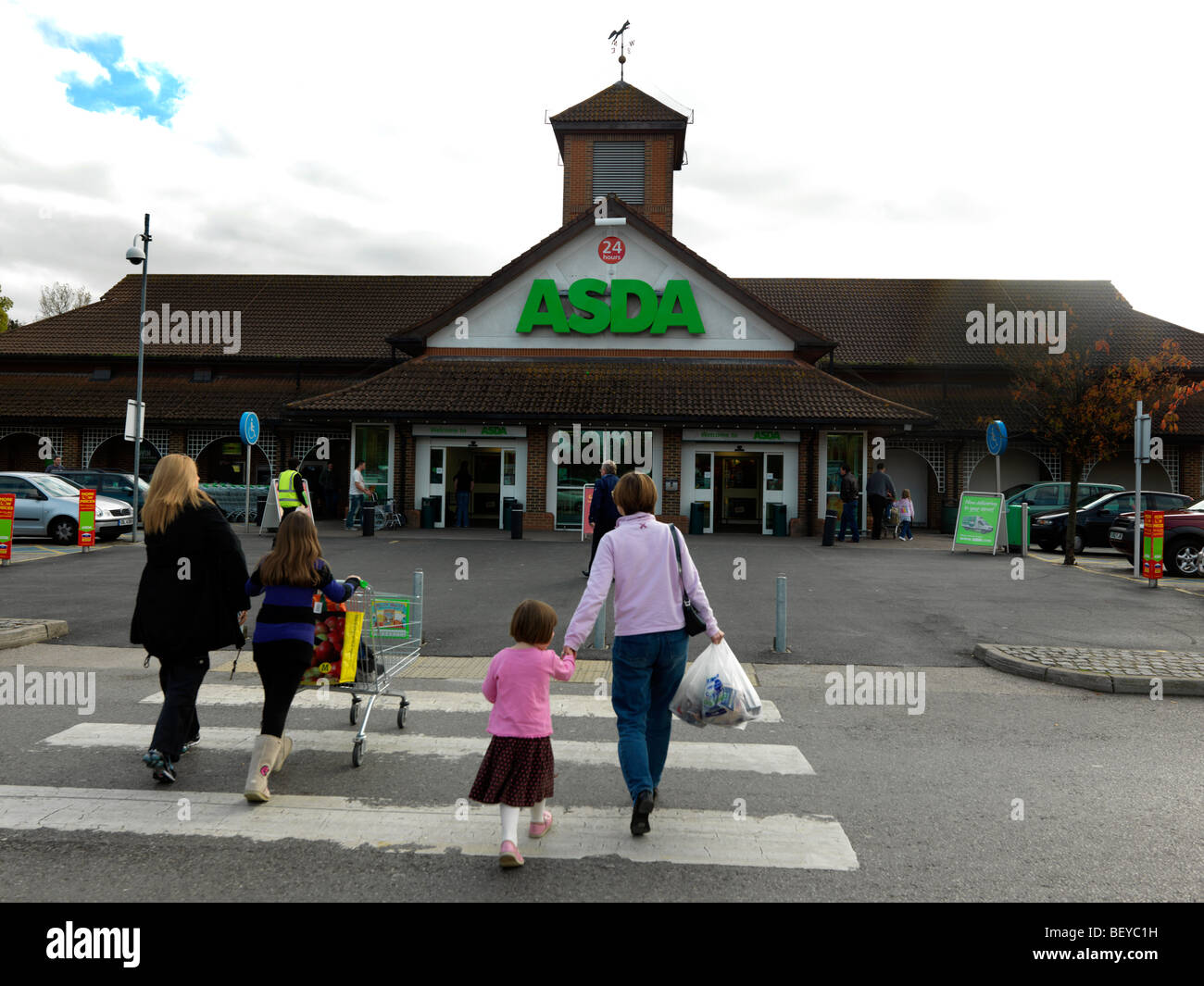 Asda Supermarket Entrance Surrey England Stock Photo
