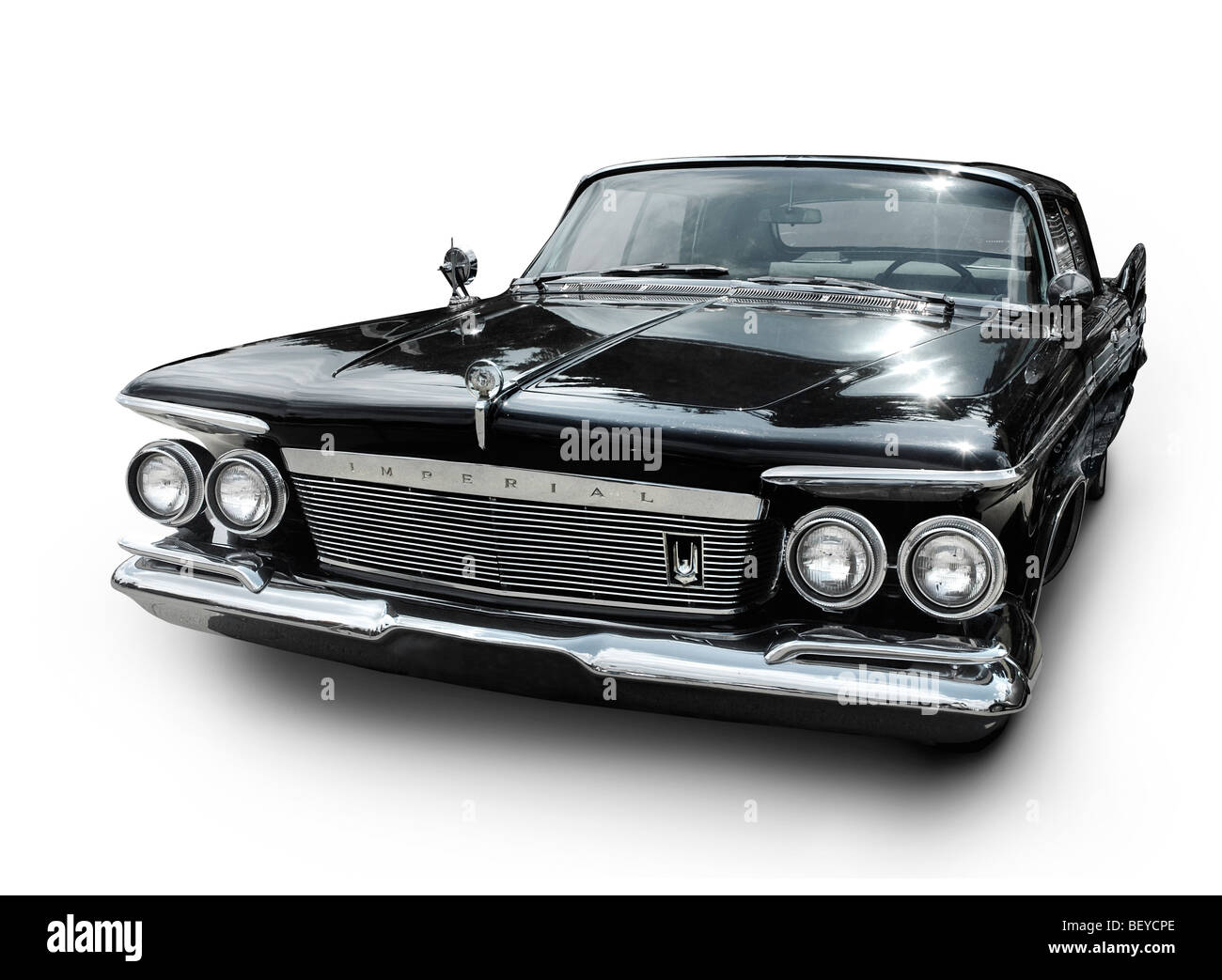 1961 black Chrysler Imperial Crown classic car Stock Photo