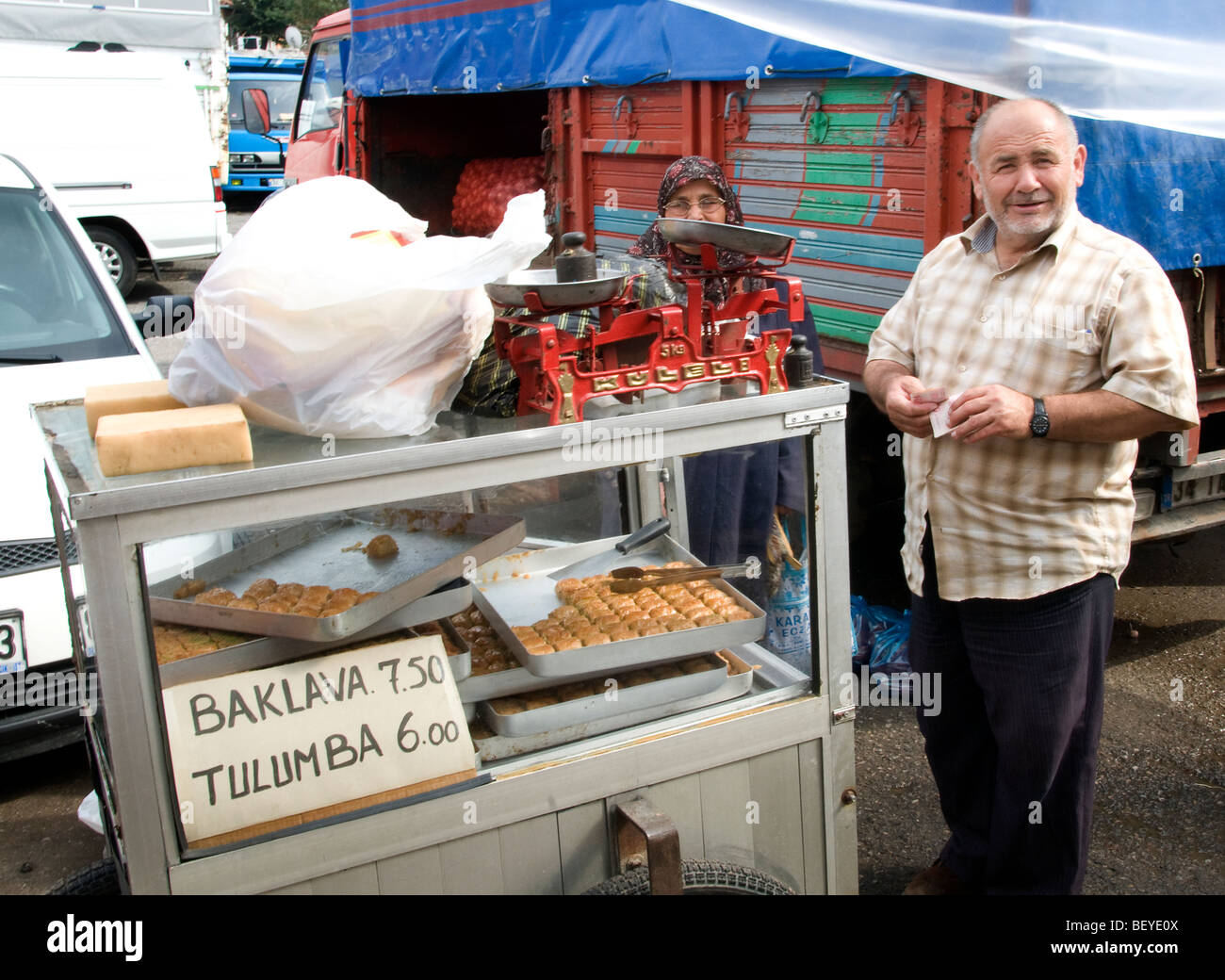 Beykoz Market Istanbul Turkey Asian Muslim Islam side of the Bosphorus Stock Photo