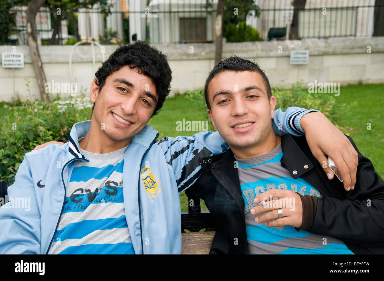 Istanbul Turkey Turkish boys teenagers men boy man Stock Photo