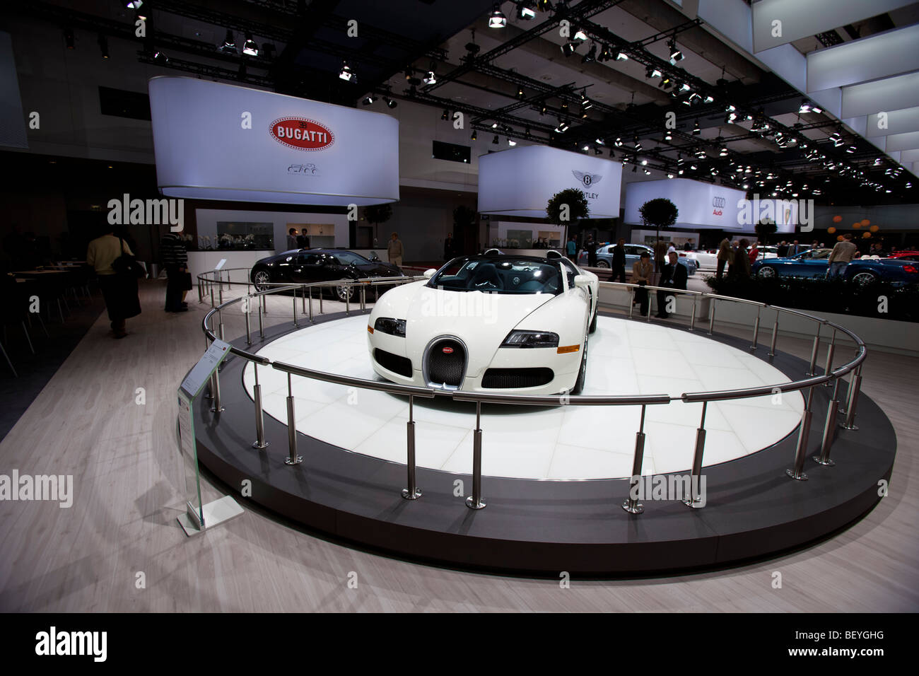Bugatti is seen at an automobile show of the Volkswagen AG in Hamburg, Germany. Stock Photo
